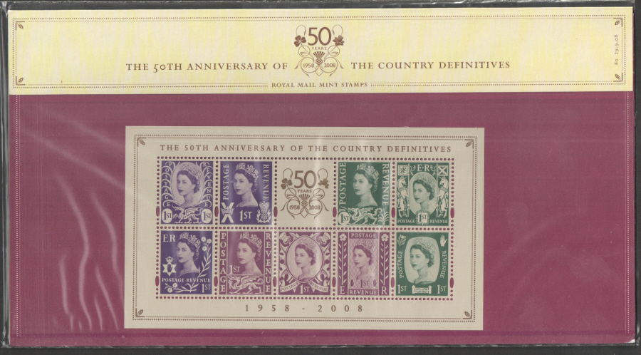 (image for) 2008 Country Definitives MS Presentation Pack 80